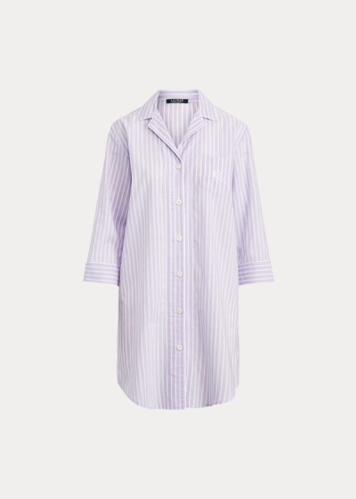 Ralph Lauren Striped Cotton Pajamas Skjorter Dame Danmark (SVMRK6438)